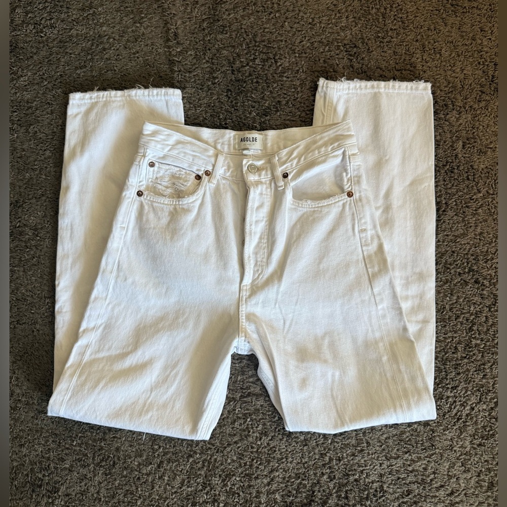 AGOLDE 90s White High-Rise Jeans